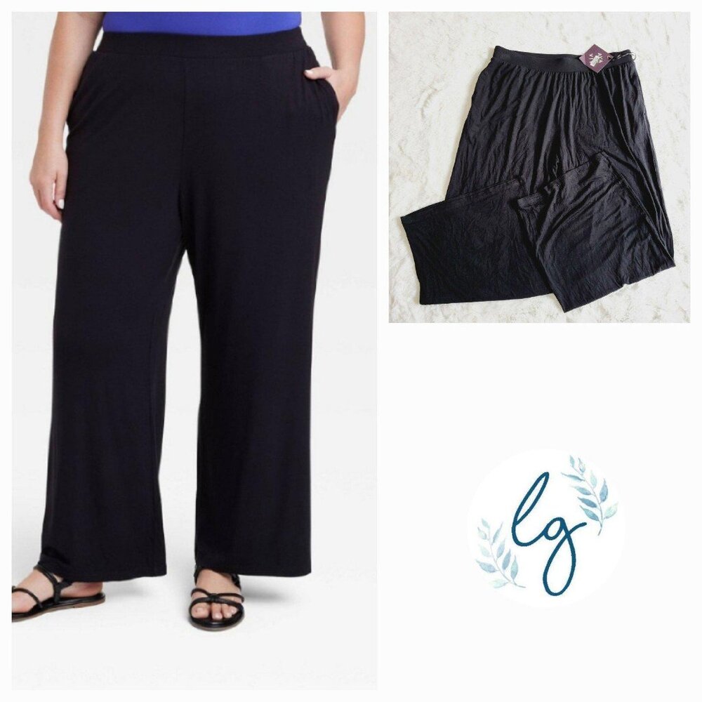 Ava & Viv Women's High-Rise Wide Leg Pants, PT7-CK